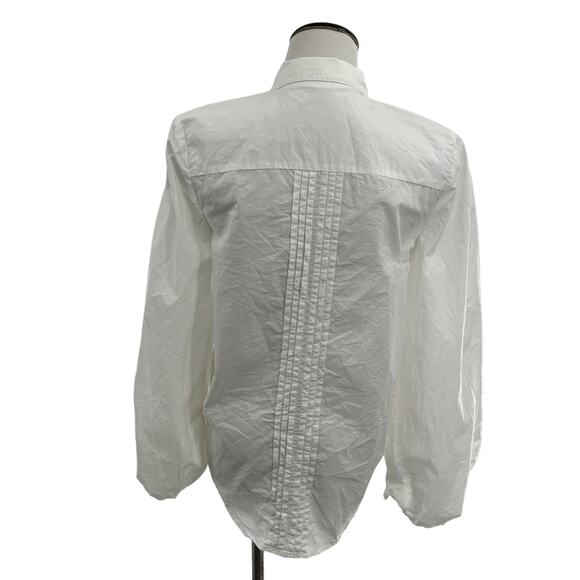 Sundance White Kenna Button Up Tie Sleeve Shirt - Picture 9 of 11